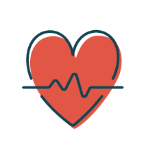 This icon is a monitor with a heart and represents a heart test