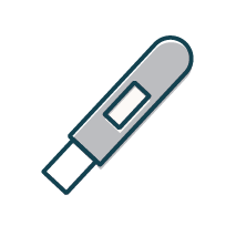 This icon is a pregnancy test and represents a pregancy test